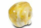 Realistic Banded Orange Calcite Skull #378611-4